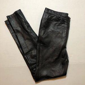 Vintage Black leather Skinny Pants Size Small